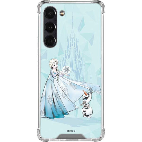 Disney Frozen Elsa and Olaf Art Galaxy S24 FE Clear Case