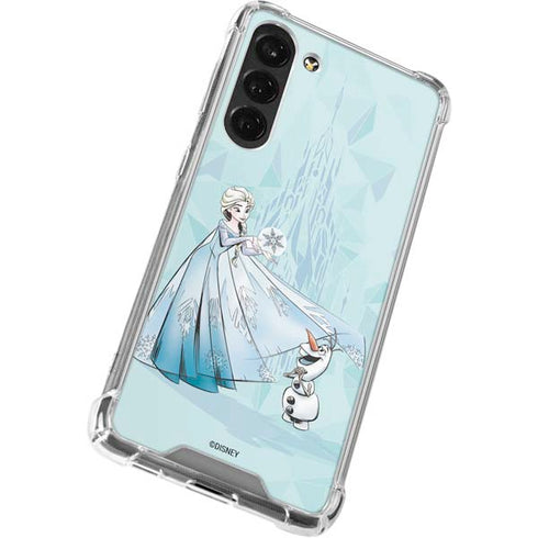 Disney Frozen Elsa and Olaf Art Galaxy S24 FE Clear Case