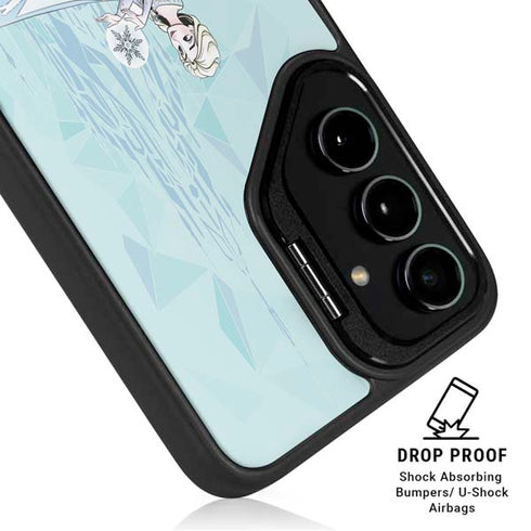 Disney Frozen Elsa and Olaf Art Galaxy S25 Kickstand Case