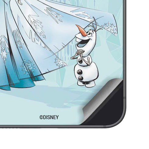 Disney Frozen Elsa and Olaf Art Galaxy S24 Plus Skin