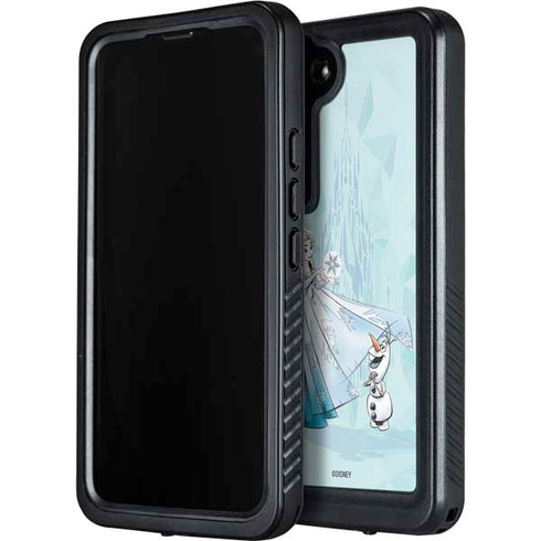 Disney Frozen Elsa and Olaf Art Galaxy S24 Plus Waterproof Case