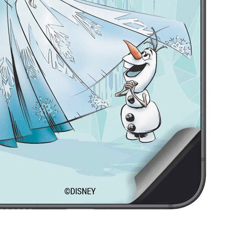 Disney Frozen Elsa and Olaf Art Galaxy S25 Skin