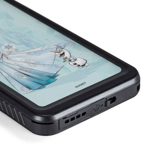 Disney Frozen Elsa and Olaf Art Galaxy S24 Waterproof Case