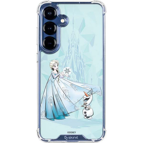 Disney Frozen Elsa and Olaf Art Galaxy S25 Plus Clear Case
