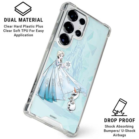 Disney Frozen Elsa and Olaf Art Galaxy S25 Ultra Clear Case