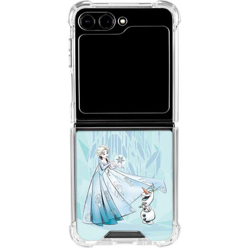 Disney Frozen Elsa and Olaf Art Galaxy Z Flip6 Clear Case