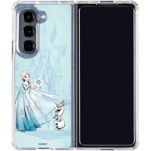 Disney Frozen Elsa and Olaf Art Galaxy Z Fold5 5G Clear Case