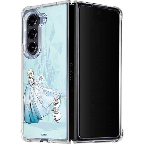 Disney Frozen Elsa and Olaf Art Galaxy Z Fold5 5G Clear Case