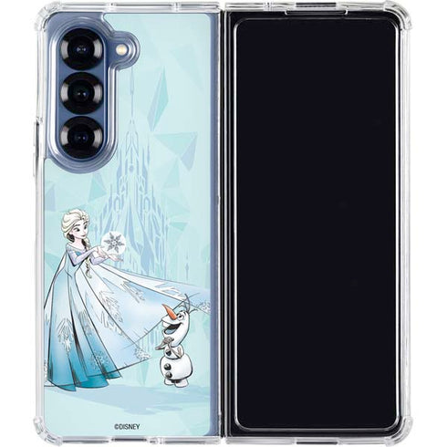 Disney Frozen Elsa and Olaf Art Galaxy Z Fold6 Clear Case