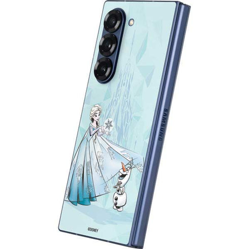 Disney Frozen Elsa and Olaf Art Galaxy Z Fold6 Skin