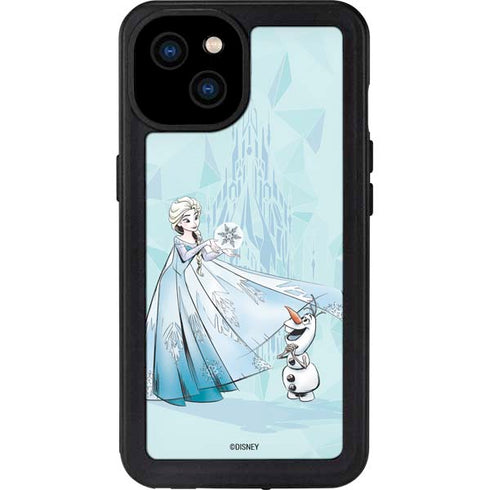 Disney Frozen Elsa and Olaf Art iPhone 15 Plus Waterproof Case