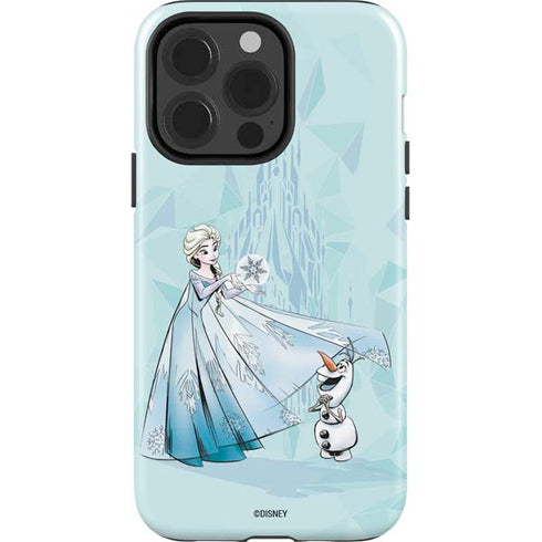 Disney Frozen Elsa and Olaf Art iPhone 15 Pro Impact Case