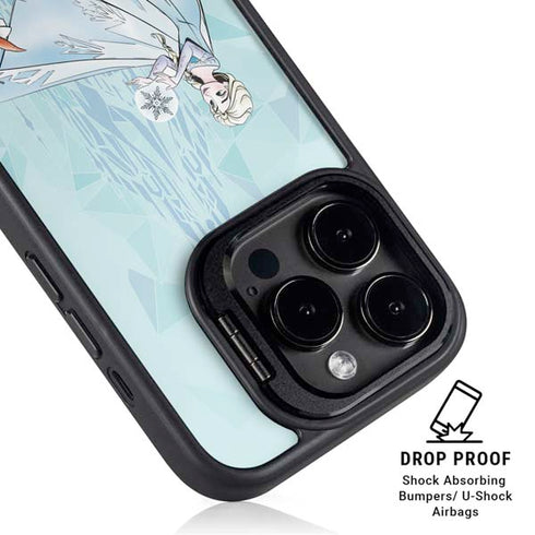 Disney Frozen Elsa and Olaf Art iPhone 15 Pro Max Kickstand Case