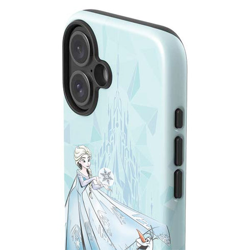 Disney Frozen Elsa and Olaf Art iPhone 16 Plus Impact Case