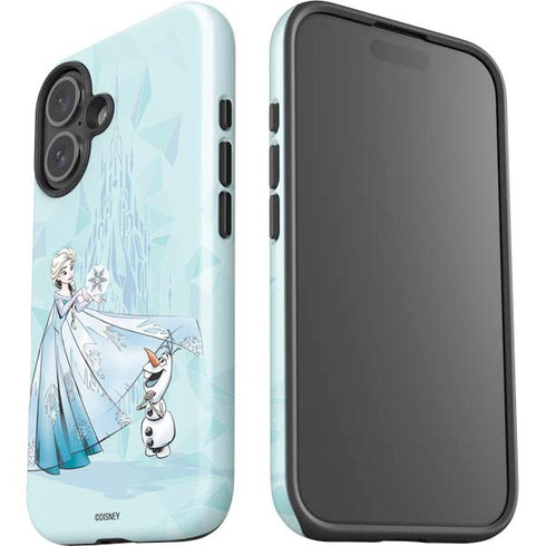 Disney Frozen Elsa and Olaf Art iPhone 16 Plus Impact Case