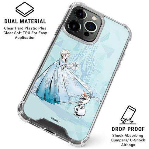 Disney Frozen Elsa and Olaf Art iPhone 16 Pro Clear Case