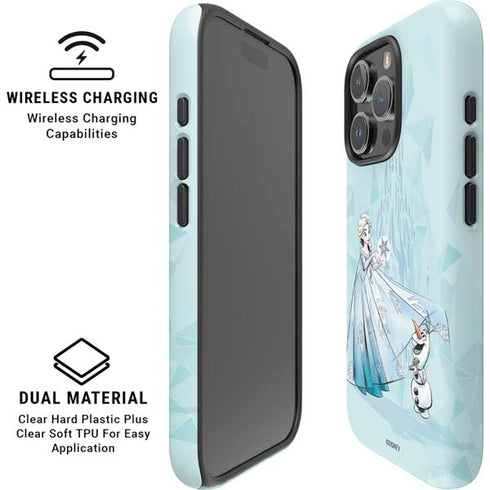 Disney Frozen Elsa and Olaf Art iPhone 16 Pro Magsafe Impact Case