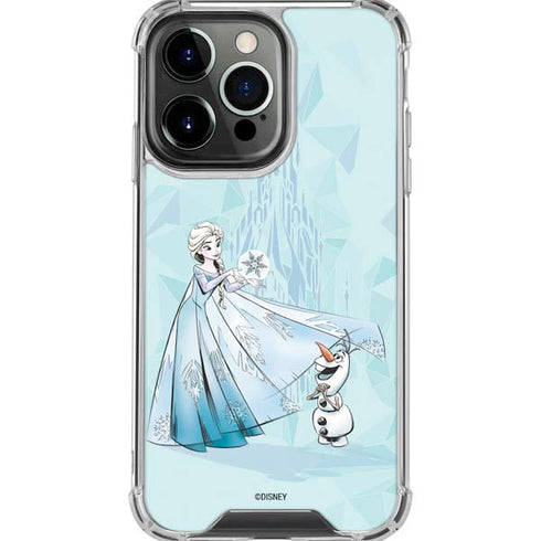 Disney Frozen Elsa and Olaf Art iPhone 16 Pro Max Clear Case