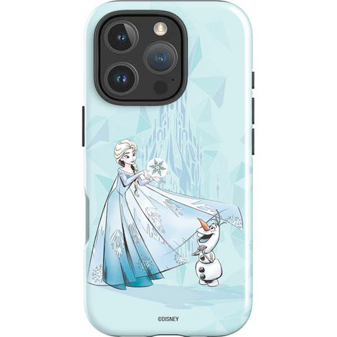 Disney Frozen Elsa and Olaf Art iPhone 16 Pro Max Impact Case