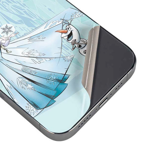 Disney Frozen Elsa and Olaf Art iPhone 16 Pro Skin