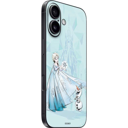 Disney Frozen Elsa and Olaf Art iPhone 16 Skin