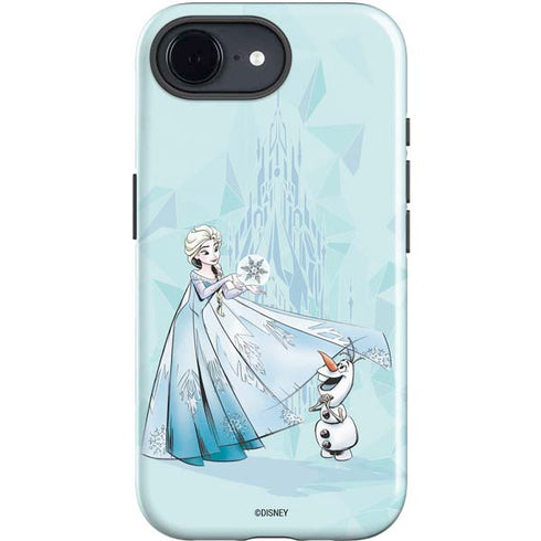 Disney Frozen Elsa and Olaf Art iPhone 16e Impact Case