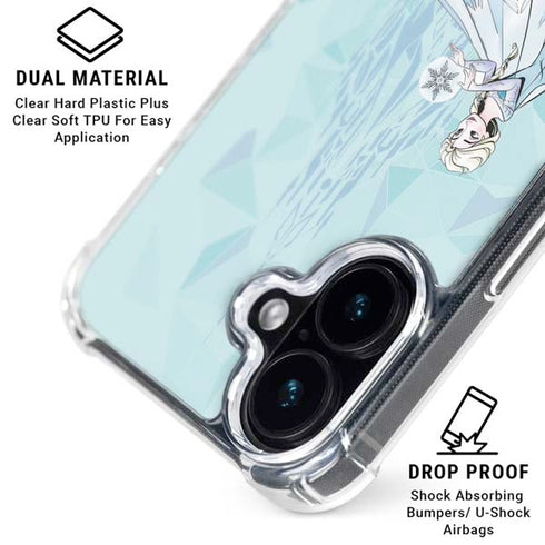 Disney Frozen Elsa and Olaf Art iPhone 17 Clear Case