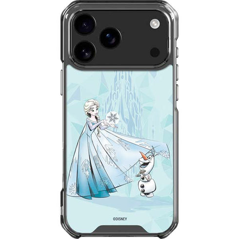 Disney Frozen Elsa and Olaf Art iPhone 18 Pro Max Clear Case