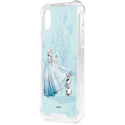 Disney Frozen Elsa and Olaf Art iPhone XS Clear Case