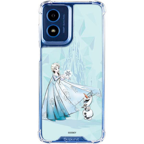 Disney Frozen Elsa and Olaf Art Moto G 5G (2024) Clear Case