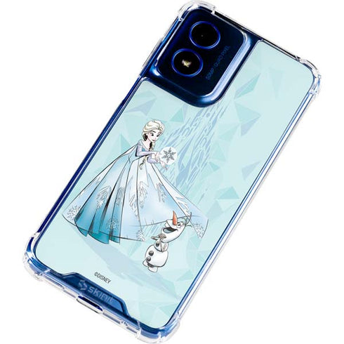 Disney Frozen Elsa and Olaf Art Moto G 5G (2024) Clear Case