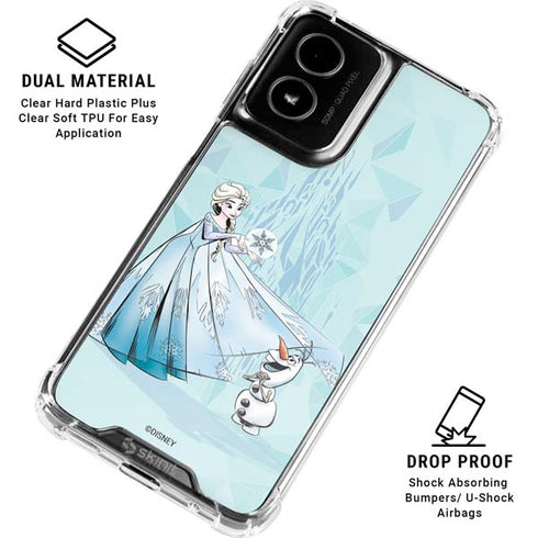 Disney Frozen Elsa and Olaf Art Moto G Power 5G (2024) Clear Case