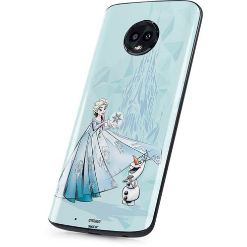 Disney Frozen Elsa and Olaf Art Moto G6 Skin