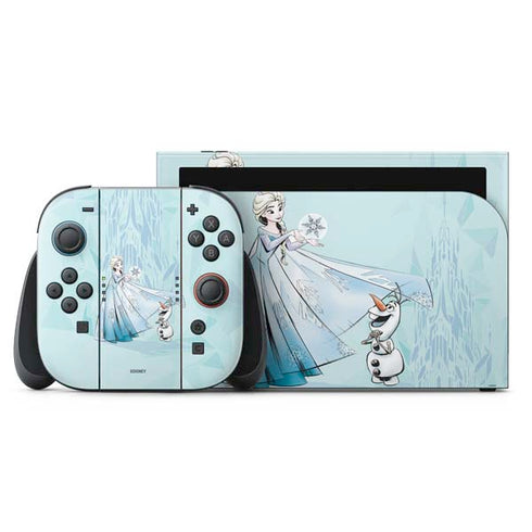 Disney Frozen Elsa and Olaf Art Nintendo Switch 2 (2025) with Joy-Con Skin