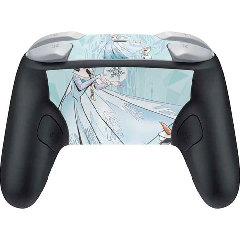 Disney Frozen Elsa and Olaf Art Nintendo Switch 2 (2025) Pro Controller Skin