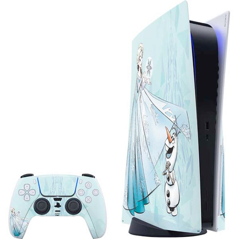Disney Frozen Elsa and Olaf Art PlayStation PS5 Skins