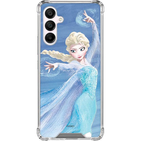 Disney Frozen Elsa Icy Powers Art Galaxy A16 5G Clear Case