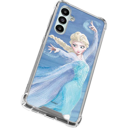 Disney Frozen Elsa Icy Powers Art Galaxy A16 5G Clear Case