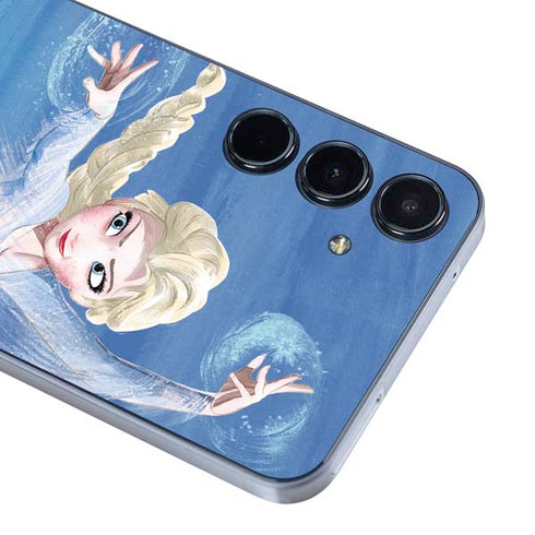 Disney Frozen Elsa Icy Powers Art Galaxy A35 5G Skin
