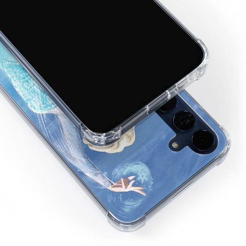 Disney Frozen Elsa Icy Powers Art Galaxy A55 5G Clear Case