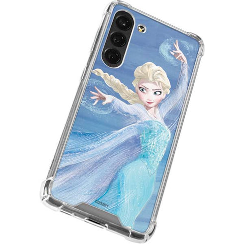 Disney Frozen Elsa Icy Powers Art Galaxy S24 FE Clear Case