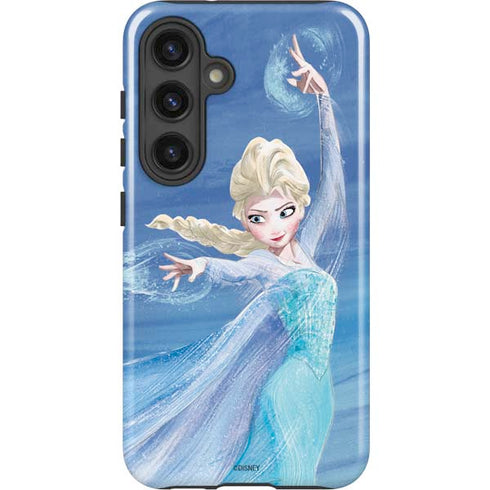 Disney Frozen Elsa Icy Powers Art Galaxy S25 Impact Case
