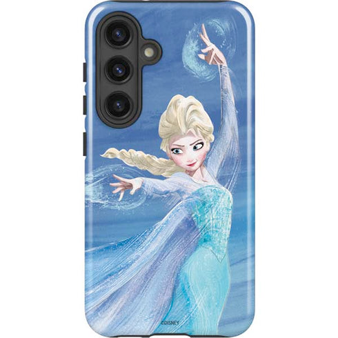 Disney Frozen Elsa Icy Powers Art Galaxy S25 Plus Impact Case