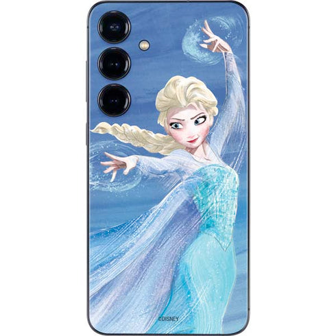 Disney Frozen Elsa Icy Powers Art Galaxy S25 Plus Skin