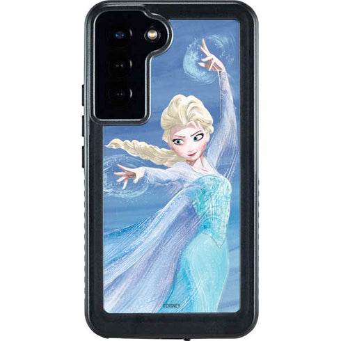 Disney Frozen Elsa Icy Powers Art Galaxy S24 Plus Waterproof Case