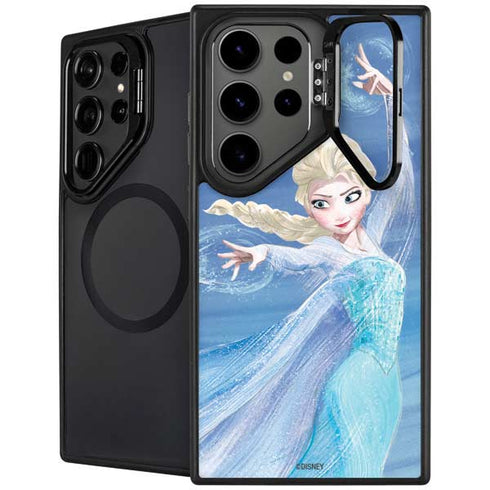 Disney Frozen Elsa Icy Powers Art Galaxy S25 Ultra Kickstand Case