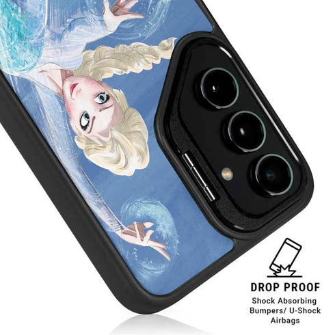 Disney Frozen Elsa Icy Powers Art Galaxy S25 Ultra Kickstand Case