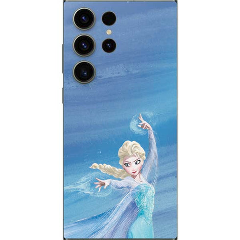 Disney Frozen Elsa Icy Powers Art Galaxy S25 Ultra Skin