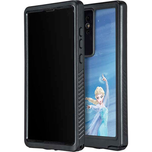 Disney Frozen Elsa Icy Powers Art Galaxy S24 Ultra Waterproof Case