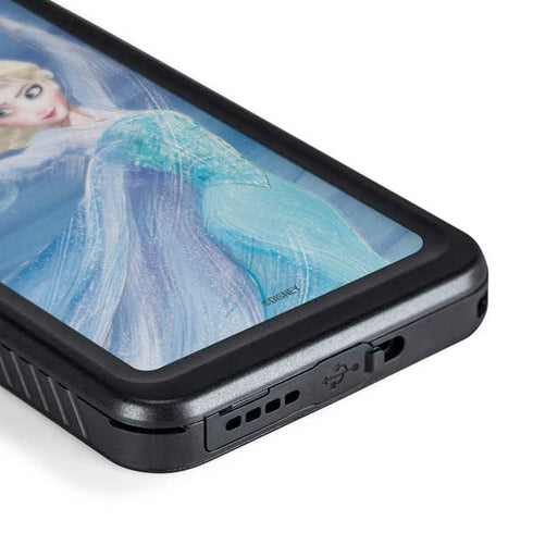 Disney Frozen Elsa Icy Powers Art Galaxy S24 Waterproof Case